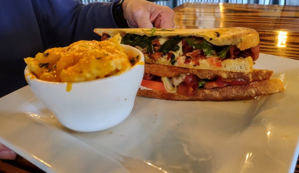blt Panini with Mac and Cheese